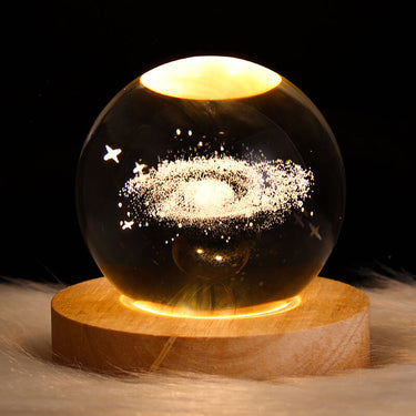 Lampe De Table À Led Usb Avec Boule De Cristal Décorative Et Créative-Lampe Veilleuse